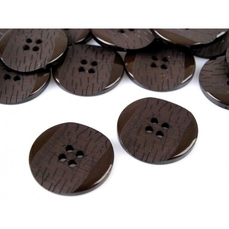 Gomb 2,5 cm sötétbarna