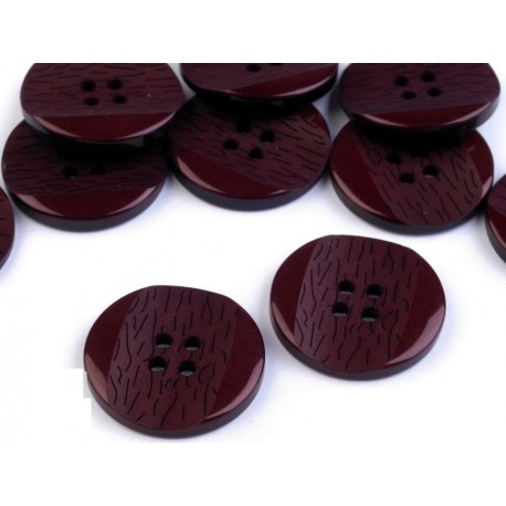 Gomb 2,5 cm burgundi