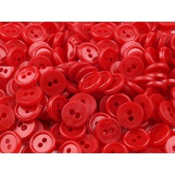 Gomb 1 cm piros
