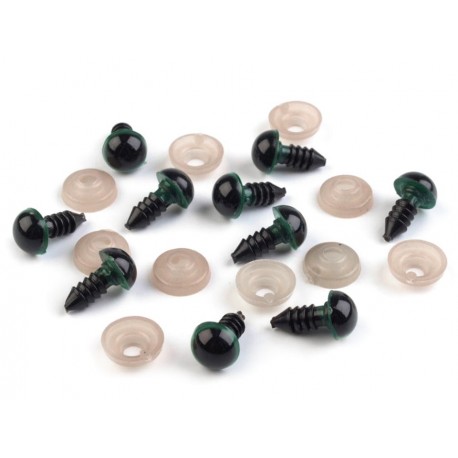 Biztonsági szem párban 1 cm zöld