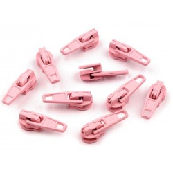 Cipzárkocsi spirálcipzárhoz 3 mm rózsaszín