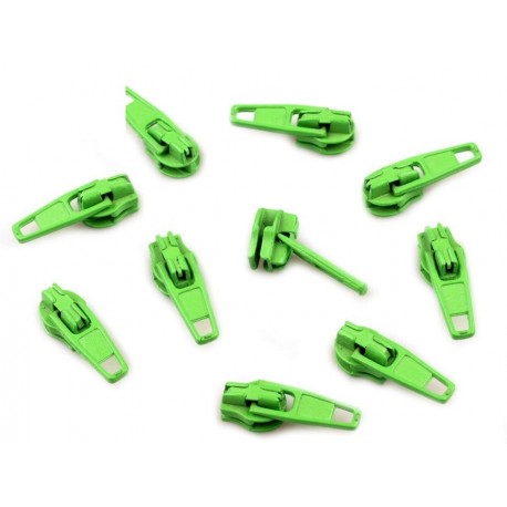 Cipzárkocsi spirálcipzárhoz 3 mm világoszöld