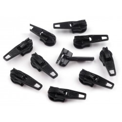 Cipzárkocsi spirálcipzárhoz 3 mm fekete