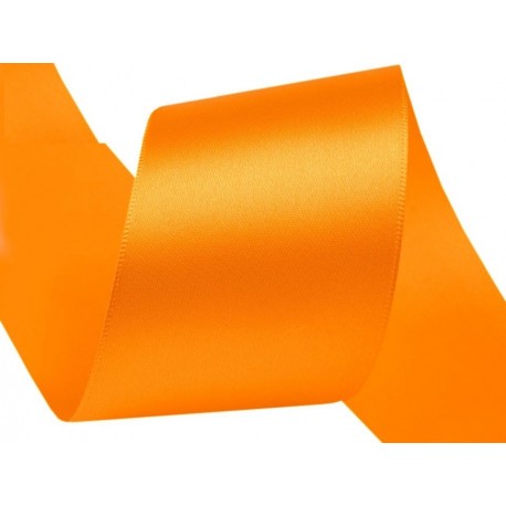 Szatén szalag 4 cm narancssárga
