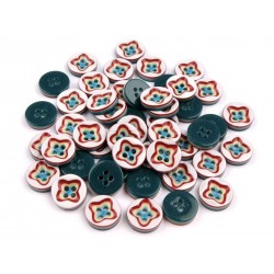 Gomb 1,2 cm fehér/színes