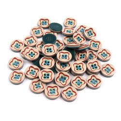 Gomb 1,2 cm krém/színes