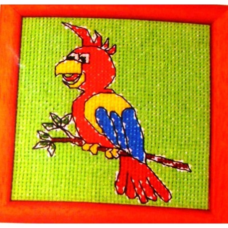 Keresztszemes szett 12x12 cm 19702 papagáj