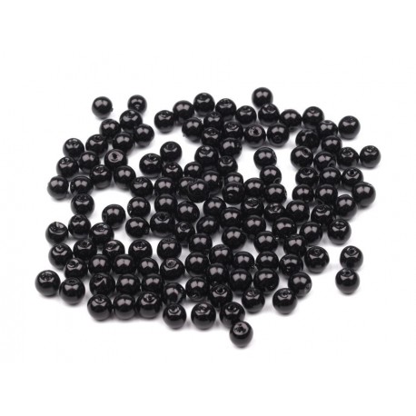Teklagyöngy 0,4 cm fekete