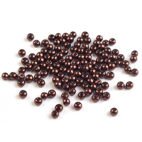 Teklagyöngy 0,4 cm sötétbarna