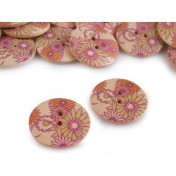 Gomb fa 3 cm lilamintás