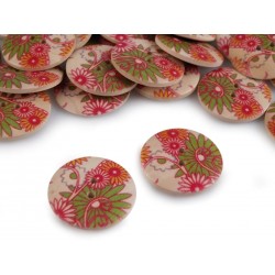 Gomb fa 3 cm pirosmintás