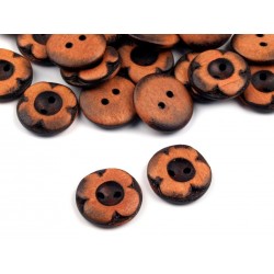 Gomb fa 1,8 cm virág alakú