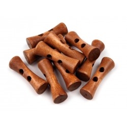 Gomb hosszúkás fa 3,5 cm tölgy