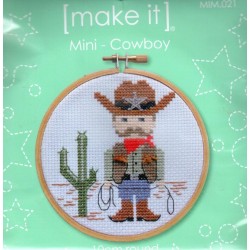 Keresztszemes szett kerettel 10 cm 021 Cowboy