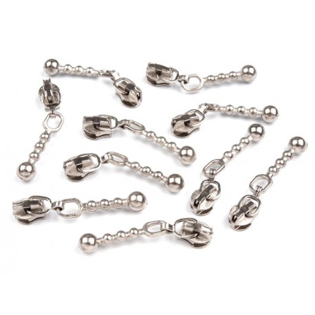 Cipzárkocsi spirálcipzárhoz 3 mm nickel