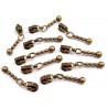 Cipzárkocsi spirálcipzárhoz 3 mm bronz