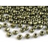 Üveg kásagyöngy 4 mm metál khaki 50 g