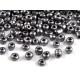Üveg kásagyöngy 4 mm metál szürke 50 g