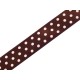Szalag 1,9 cm pötyös barna