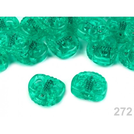 Végszorító 2x2 cm áttetsző zöld