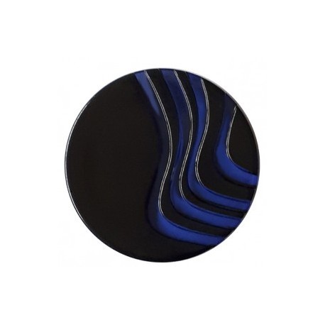 Dekorgomb 3 cm kék hullámmintás