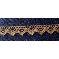 Pamutcsipke 1,8 cm barnásszürke cikkcakkos szélcsipke