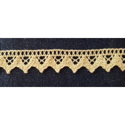 Pamutcsipke 2,3 cm bézs cikkcakkos szélcsipke