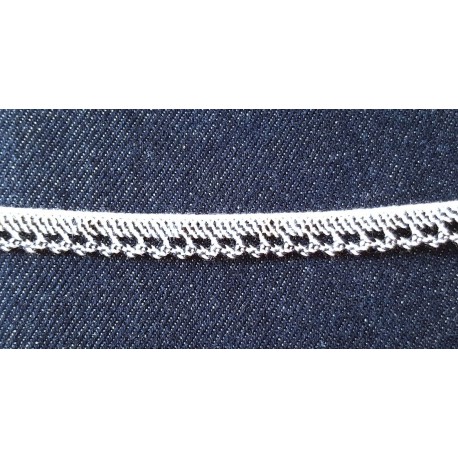 Pamutcsipke 1 cm fekete/fehér hullámos szélcsipke