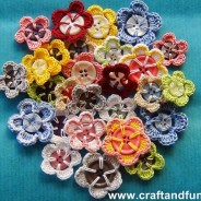 Gomb-virágok horgolva