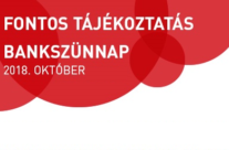 Bankszünet október 24-29-ig!